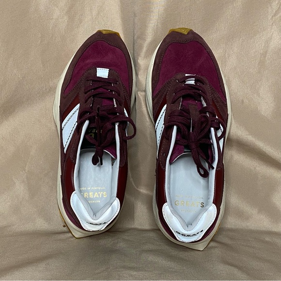 Greats BRC 8.5 Burgundy Running Shoes - Picture 9 of 11